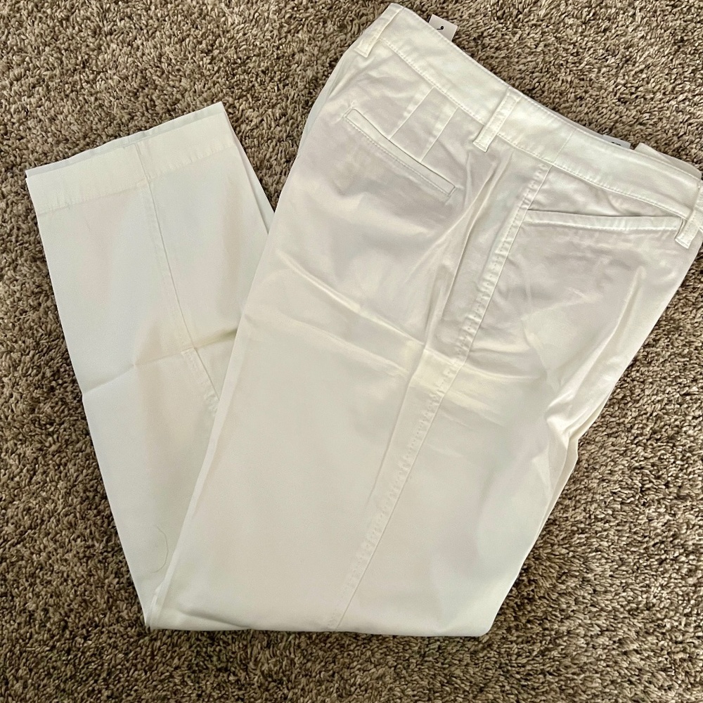 NEW Talbots Cream Stretch Cotton Chino 8P